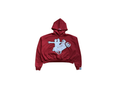 Red Wild Cowboy Cropped Hoodie